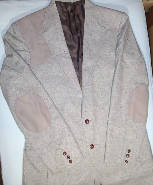 Vintage Pagano West Tailored 70s 80s Blazer Western Cowboy Tweed Jacket Made in USA